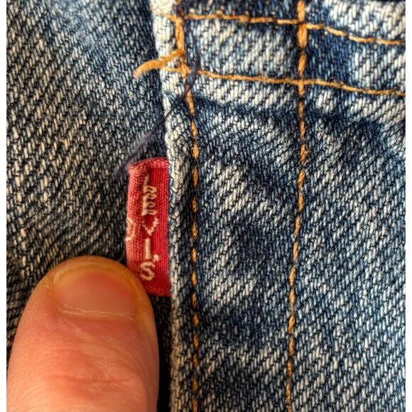 Levi’s 502 Wellthread Straight Leg Tapered Jeans Cropped Big E Unisex Size 33x27 - Picture 6 of 9